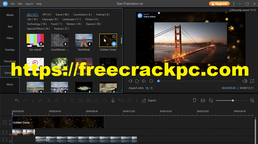 EaseUS Video Editor Crack 1.6.8.55 Plus Keygen Free Download 
