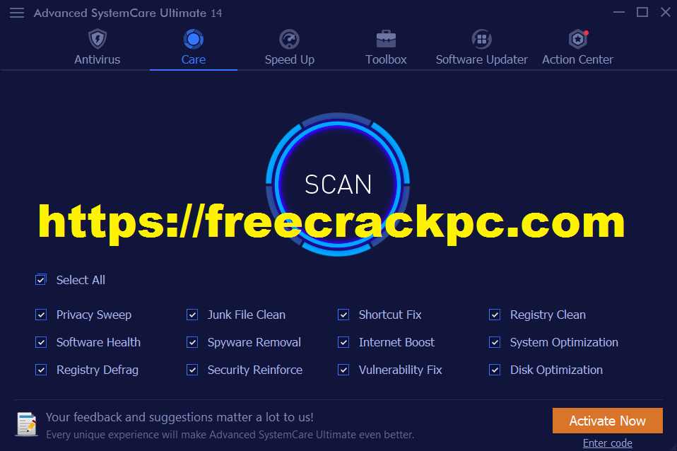 Advanced SystemCare Crack 14.3.0.239 Plus Keygen Free Download 