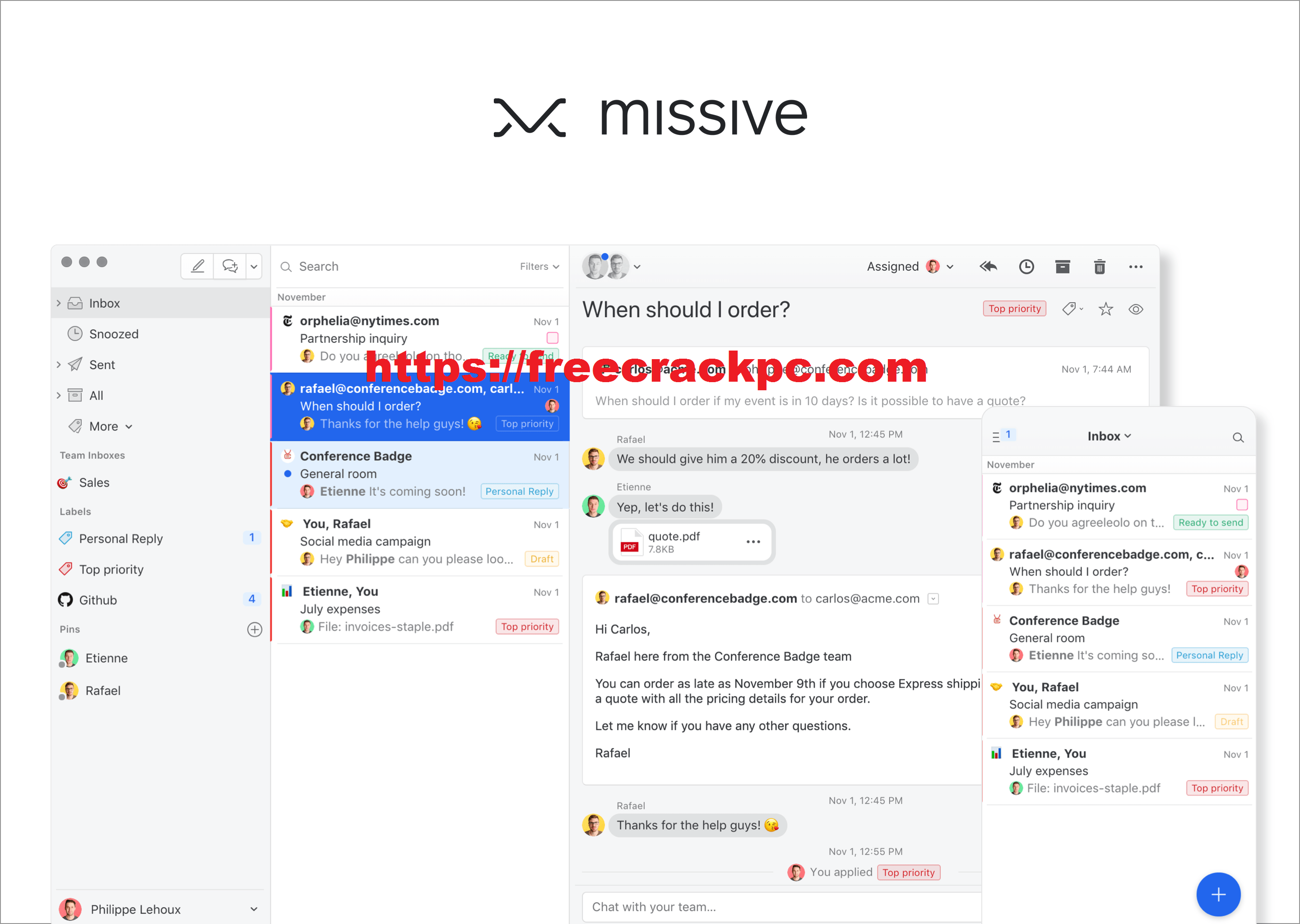 Missive Crack 9.54.0 Plus Keygen Free Download