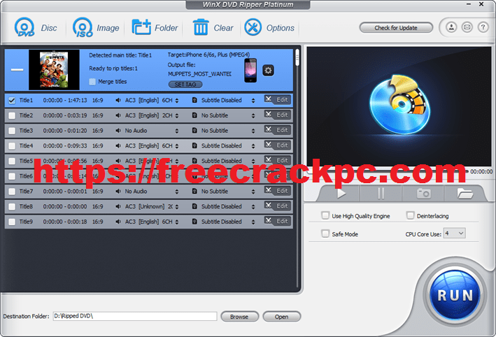 WinX DVD Ripper Platinum Crack 8.20.6 Plus Keygen Free Download
