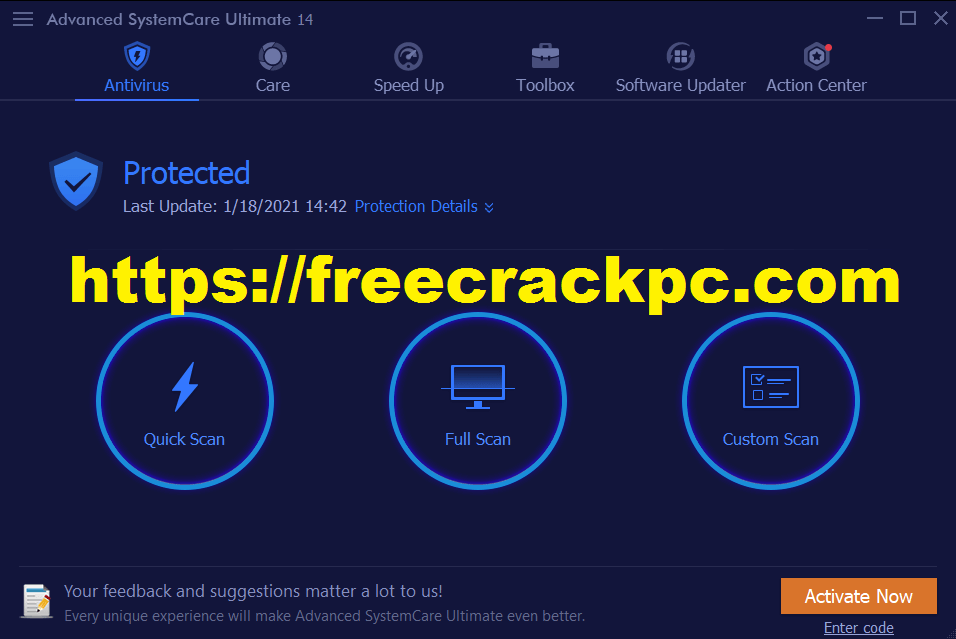 Advanced SystemCare Ultimate Crack 14.3.0.170 + Keygen Free 