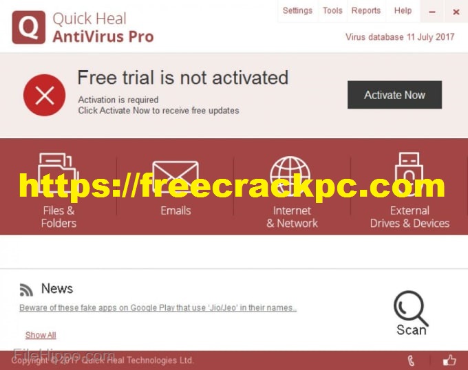 Quick Heal Antivirus Pro Crack 12.1.1.27 + Keygen Free Download